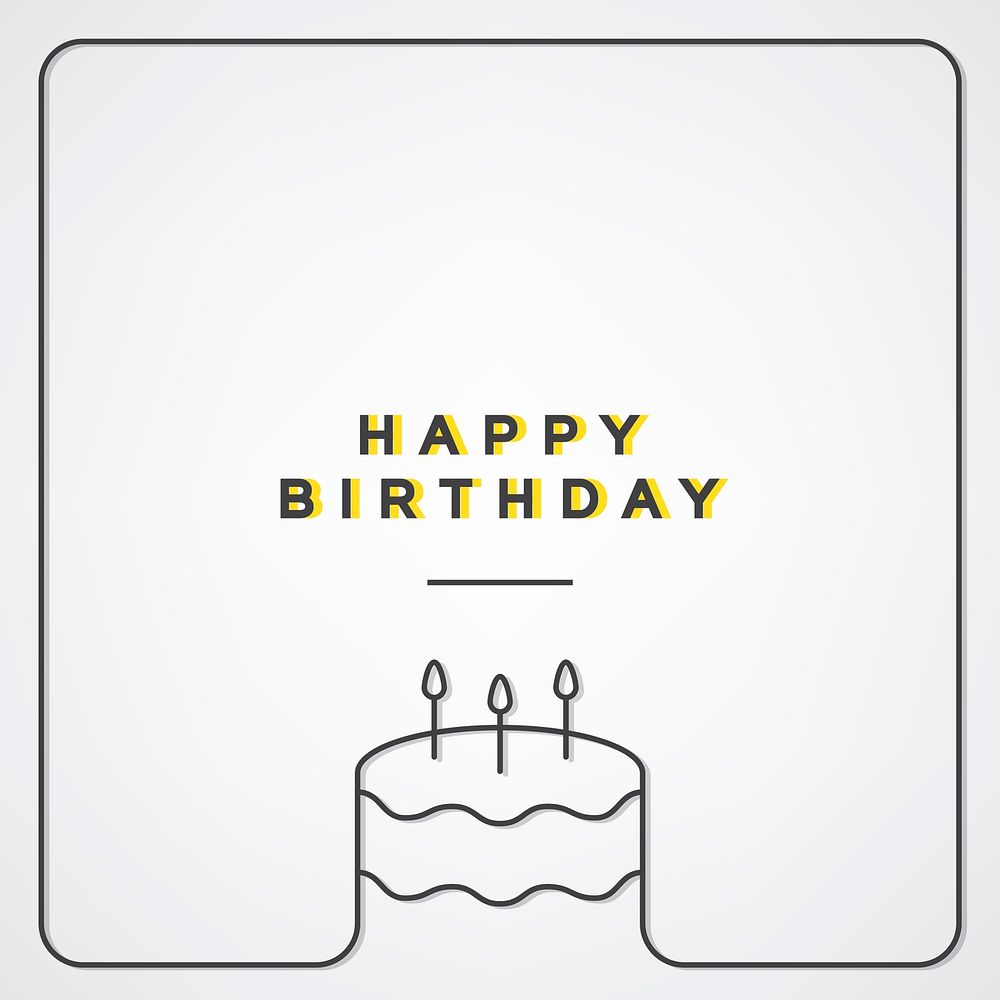 Birthday celebration greeting card vector