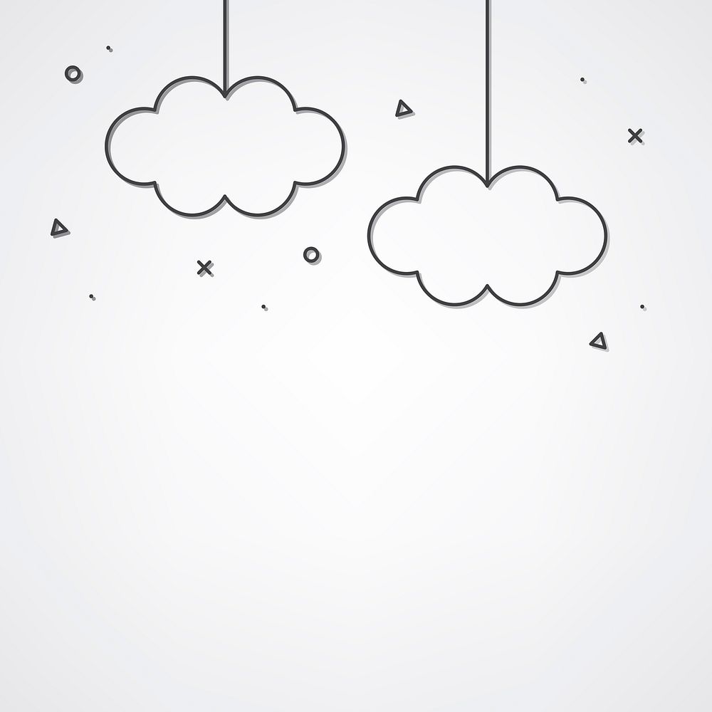 Cloudy bad weather background vector