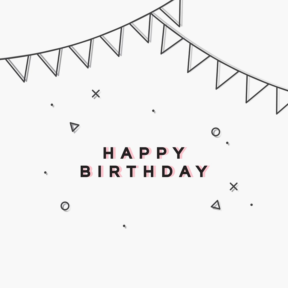 Birthday celebration greeting card with confetti vector