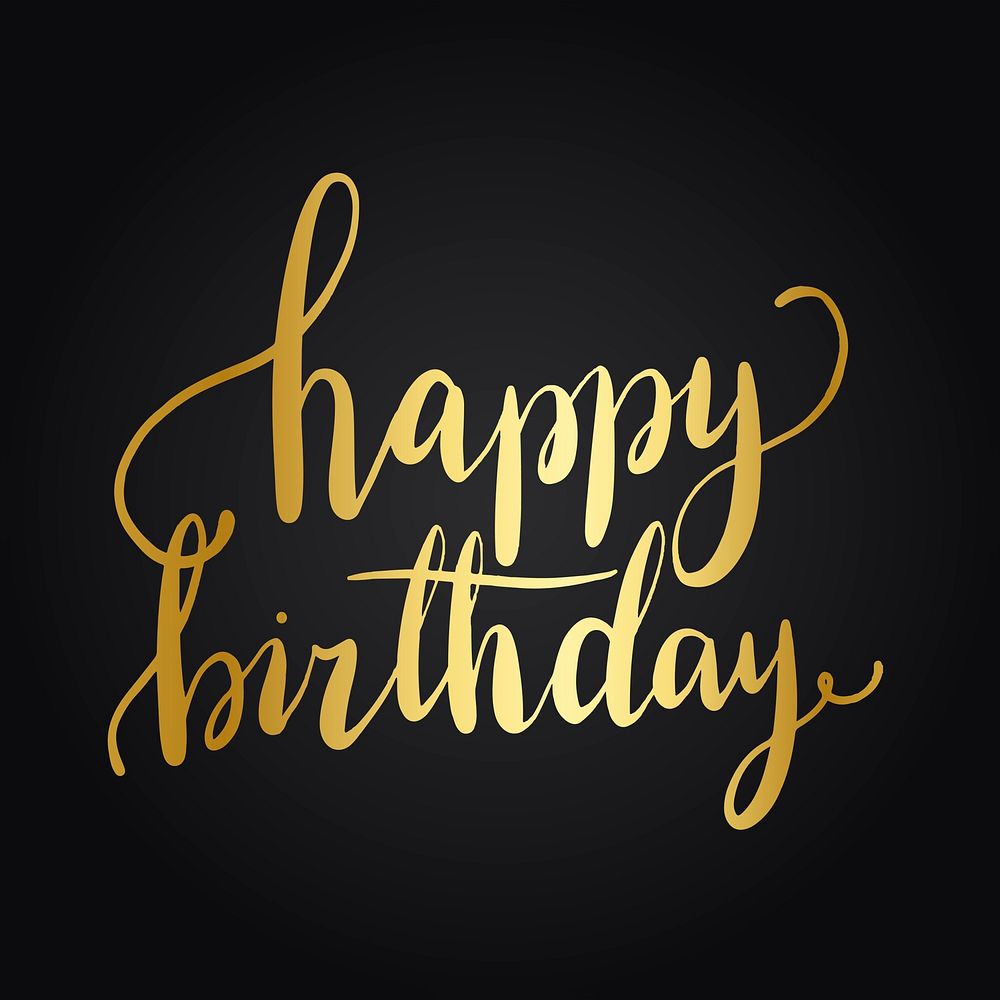 Happy birthday typography style vector | Premium Vector - rawpixel