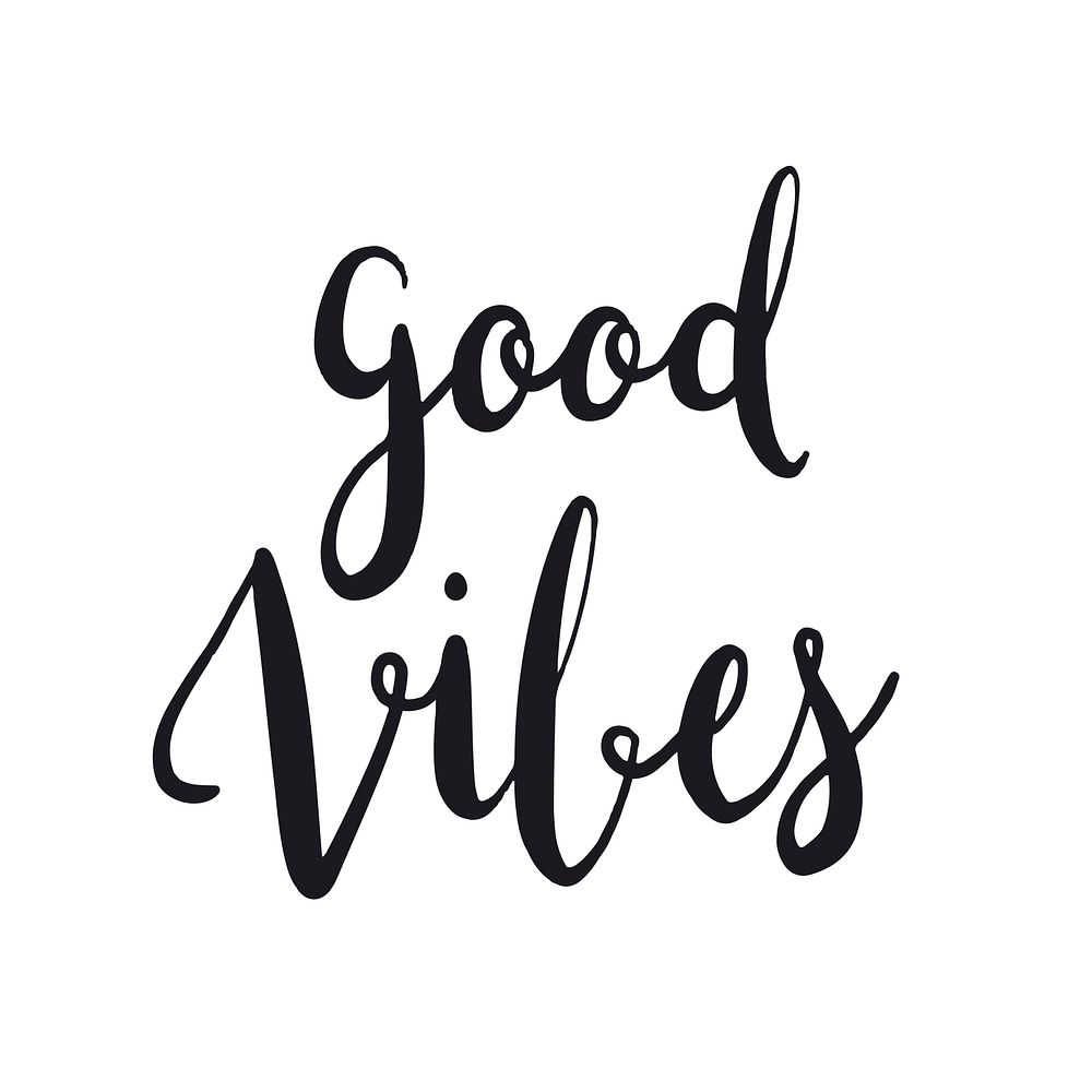 Good vibes typography style vector