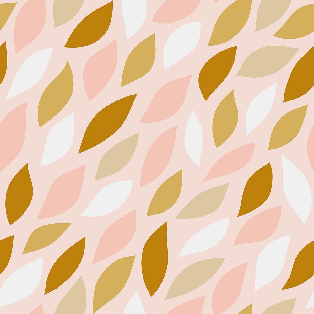 Seamless pattern of petals on pink background