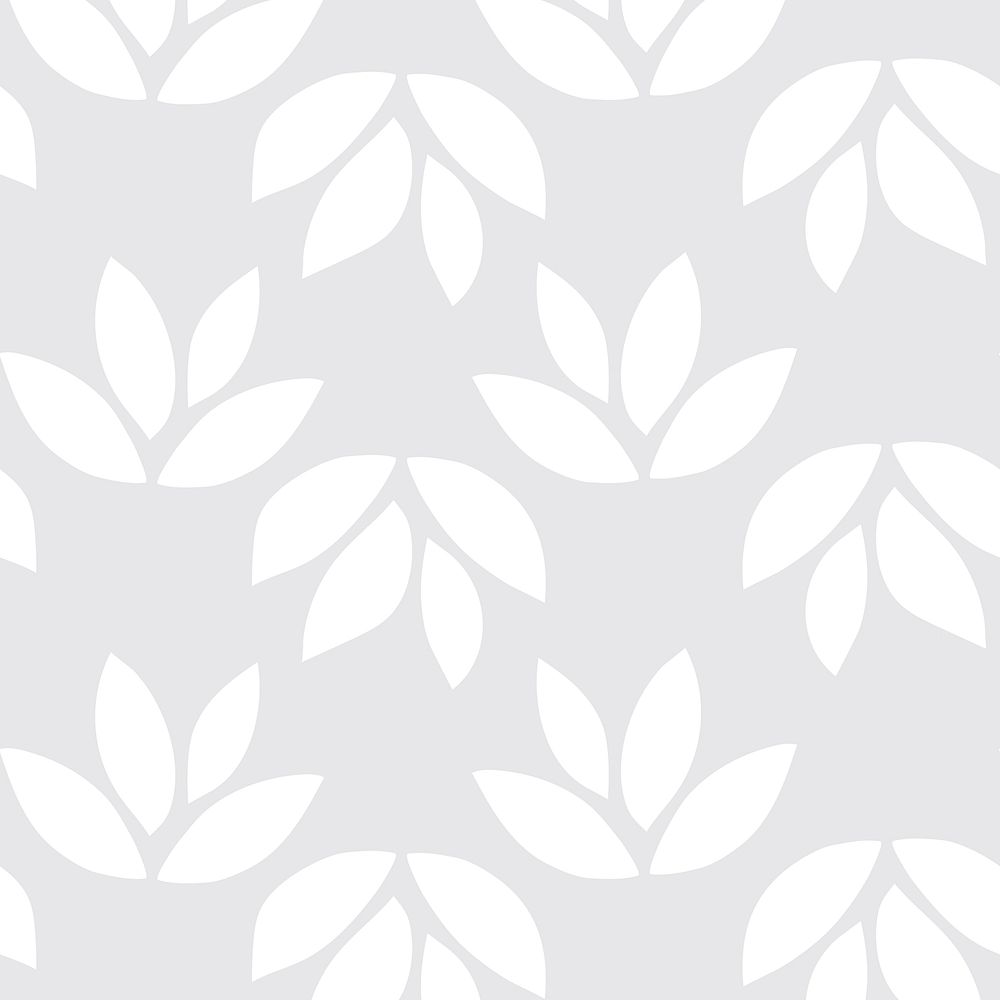 Simple pattern of white leaves background