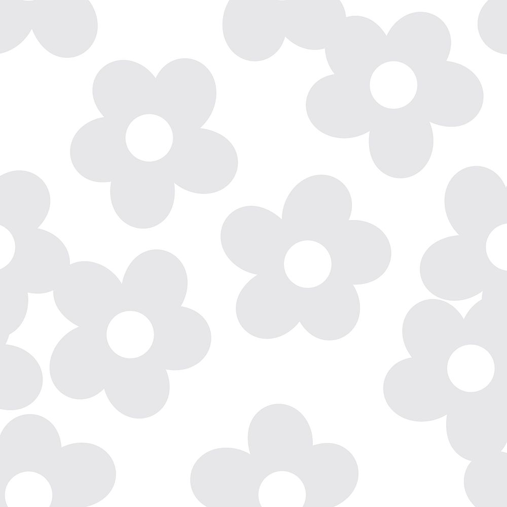 Light gray floral patterned background vector