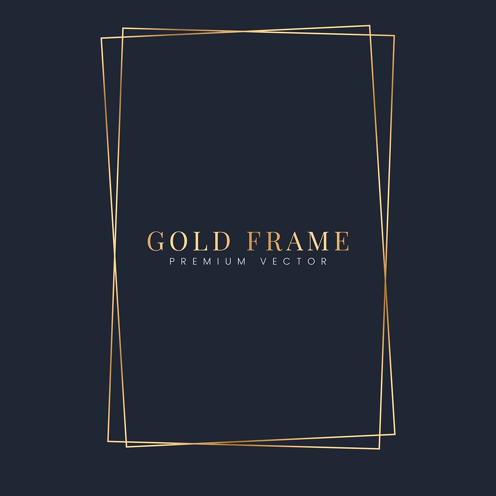Golden rectangle frame template vector