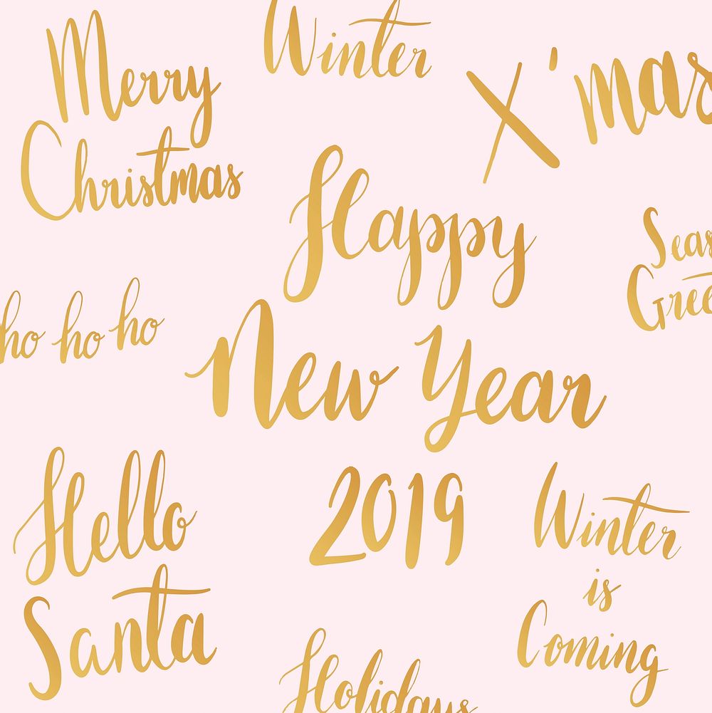 Christmas holiday typography style vector