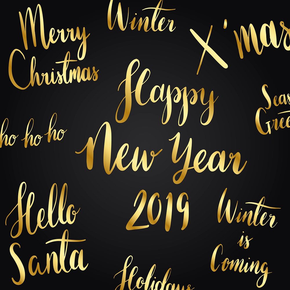 Christmas holiday typography style vector