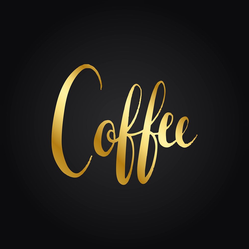 Coffee typography word style vector