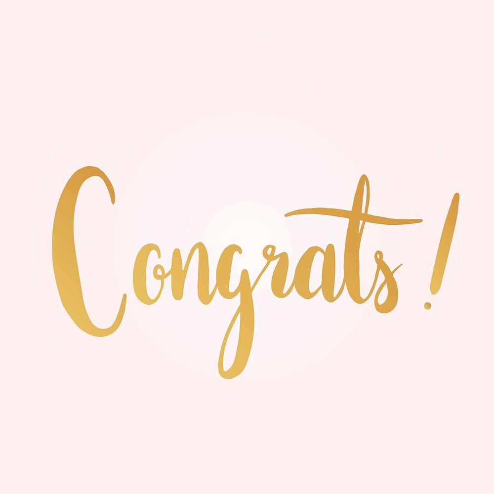 Congrats typography style vector