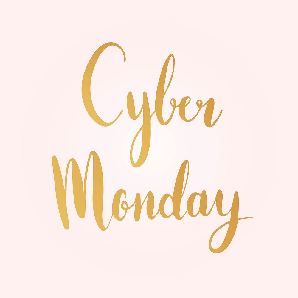 Cyber Monday typography style vector