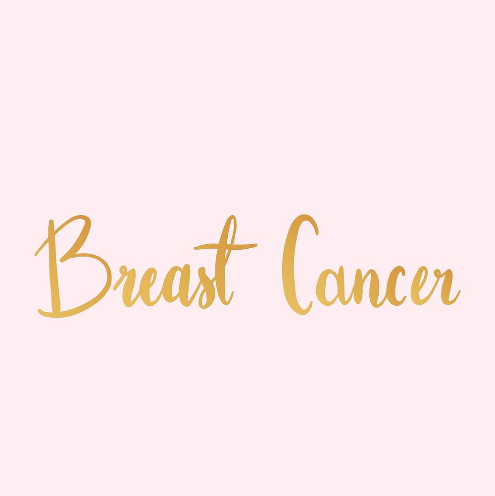 Breast cancer typography style vector