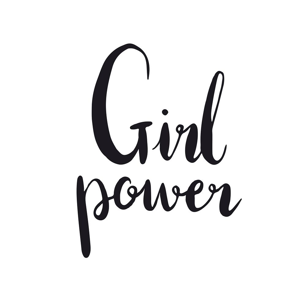 Girl power typography style vector