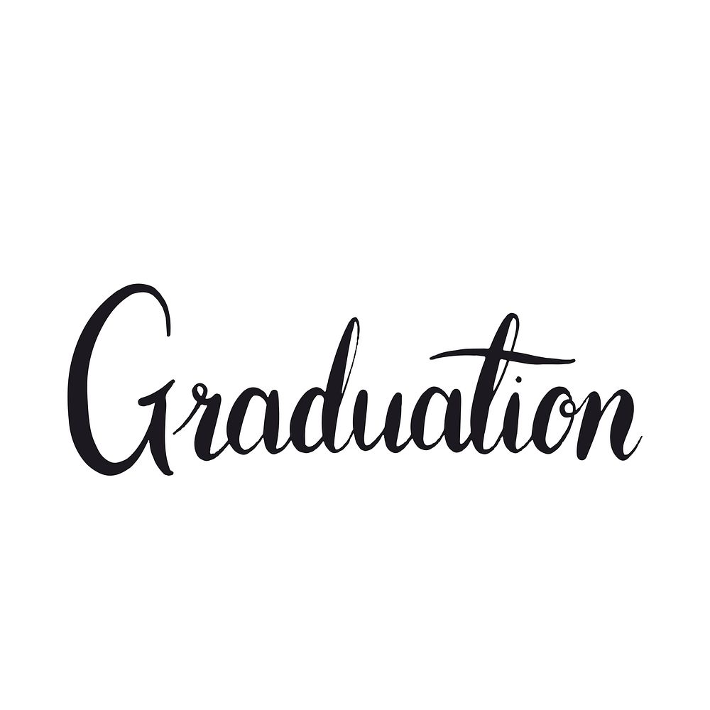 Graduation concept typography style vector