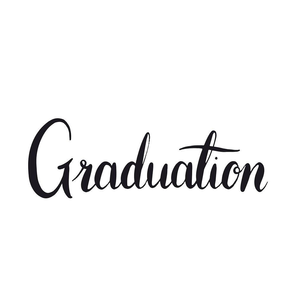 Graduation concept typography style vector Free Vector rawpixel