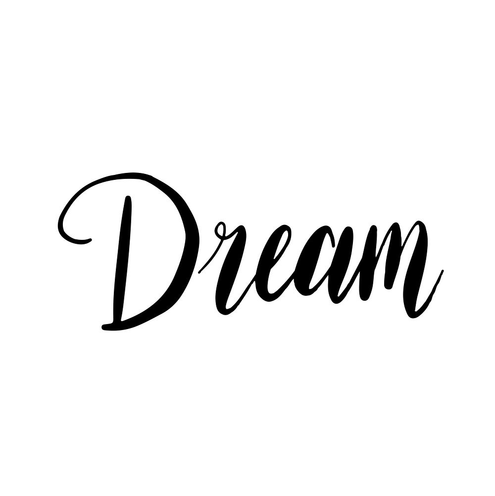 Dream wording typography style vector