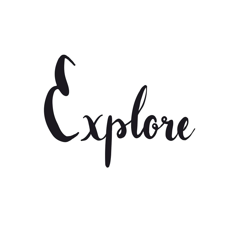 Explore adventures typography style vector