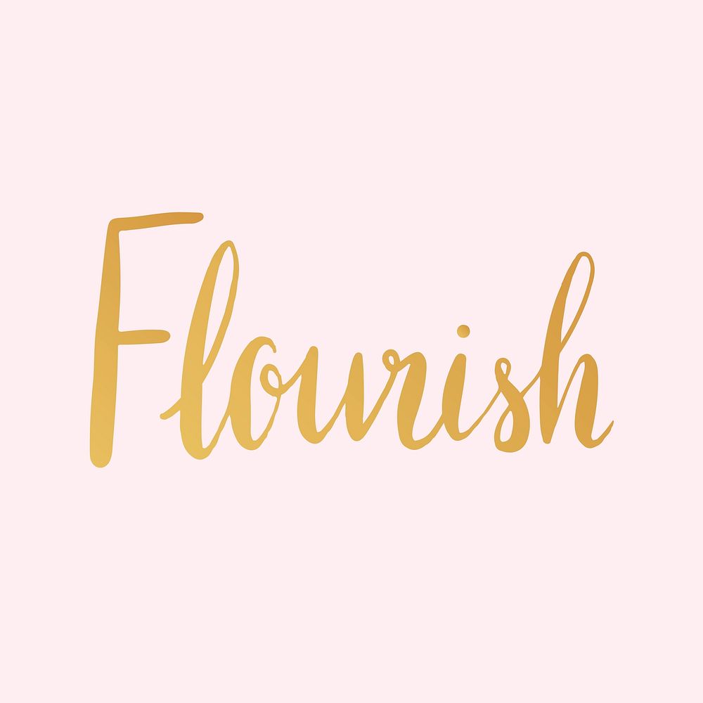 Flourish word typography style vector