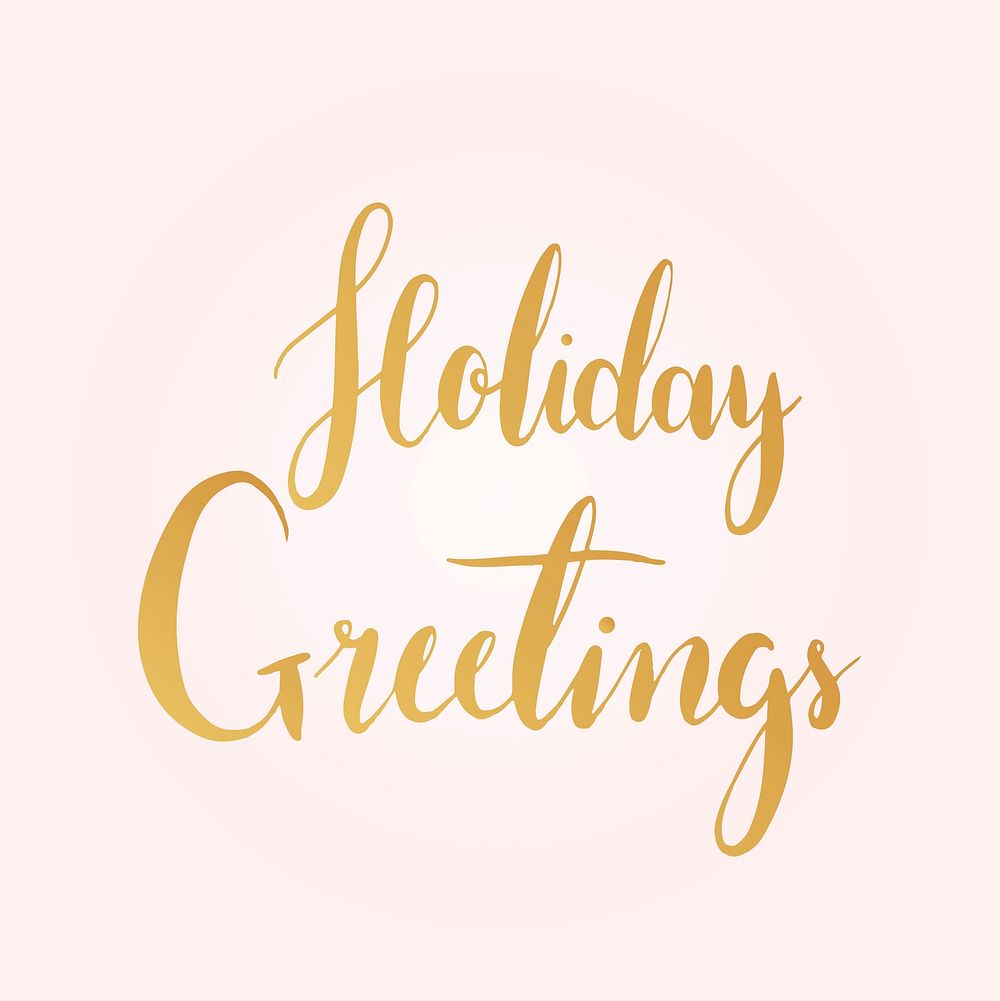Holiday greetings typography style vector