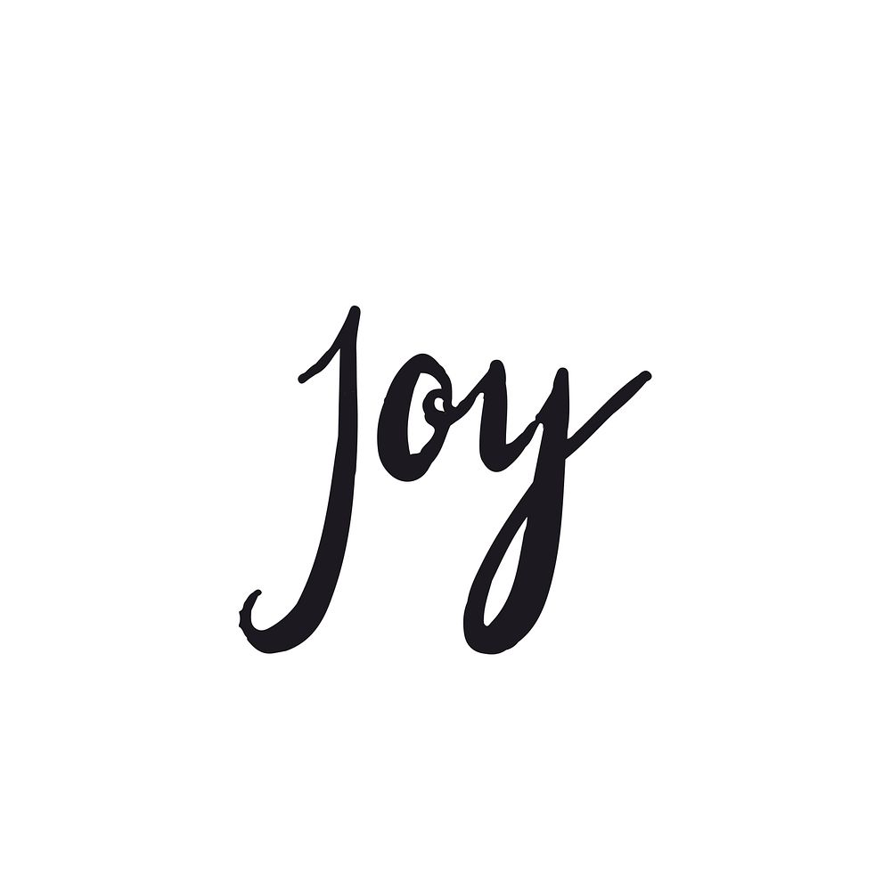 Joy and happiness typography style vector