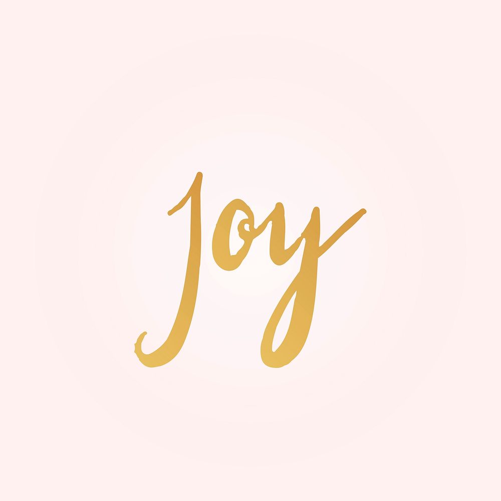 Joy and happiness typography style vector