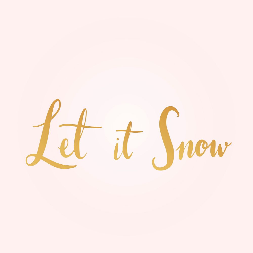 Let it snow typography style vector