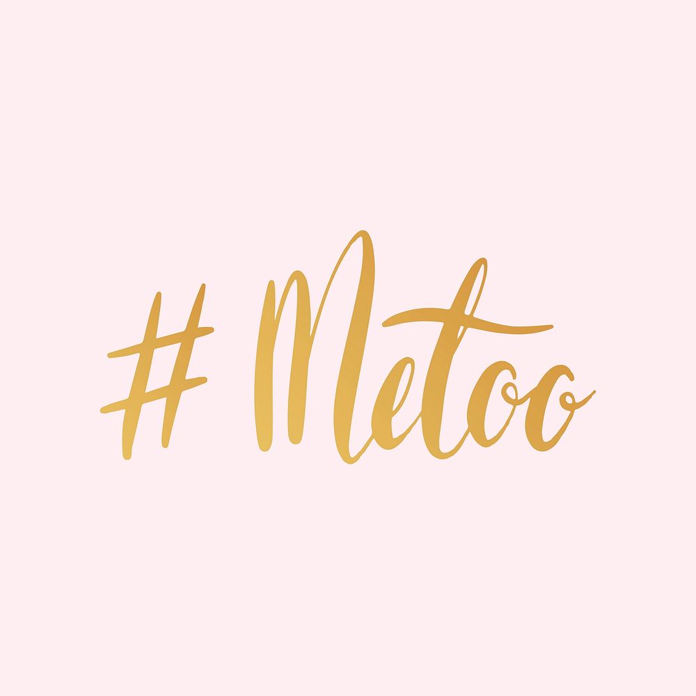 #metoo movement typography style vector