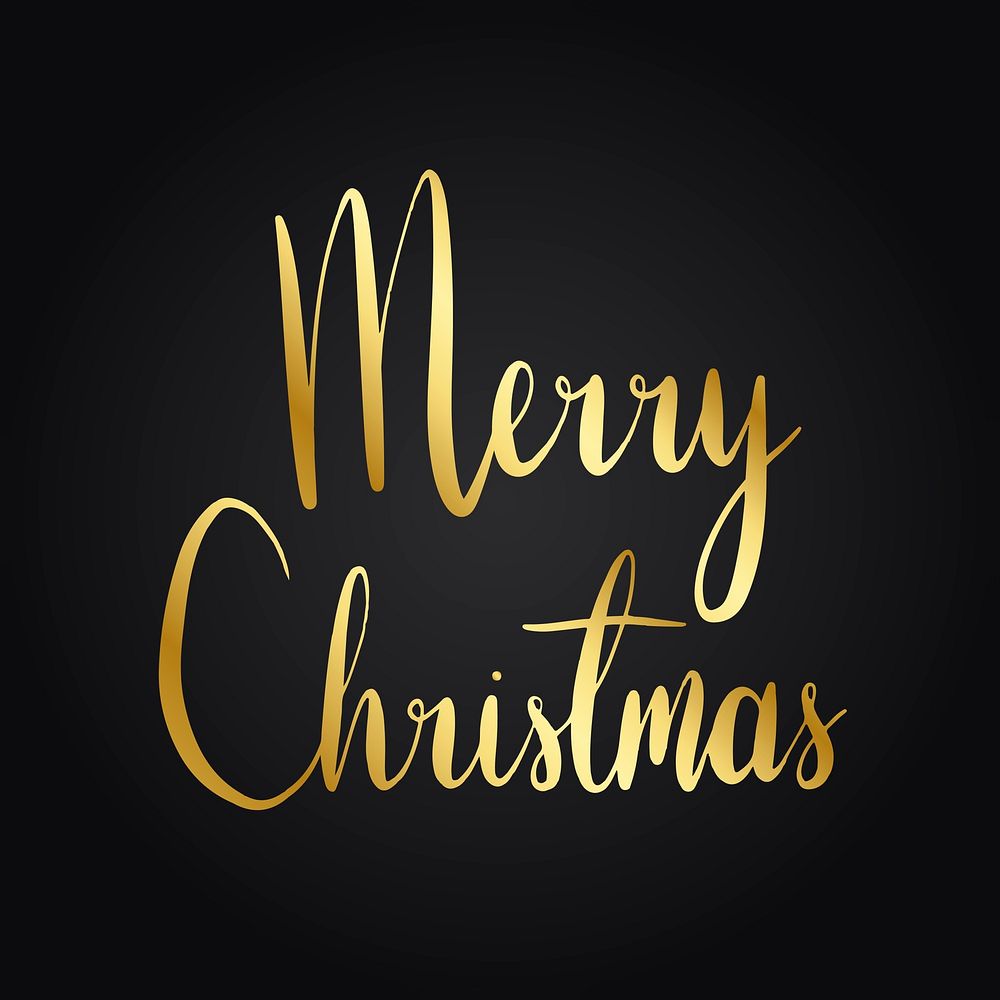 Merry Christmas typography style vector | Free Vector - rawpixel