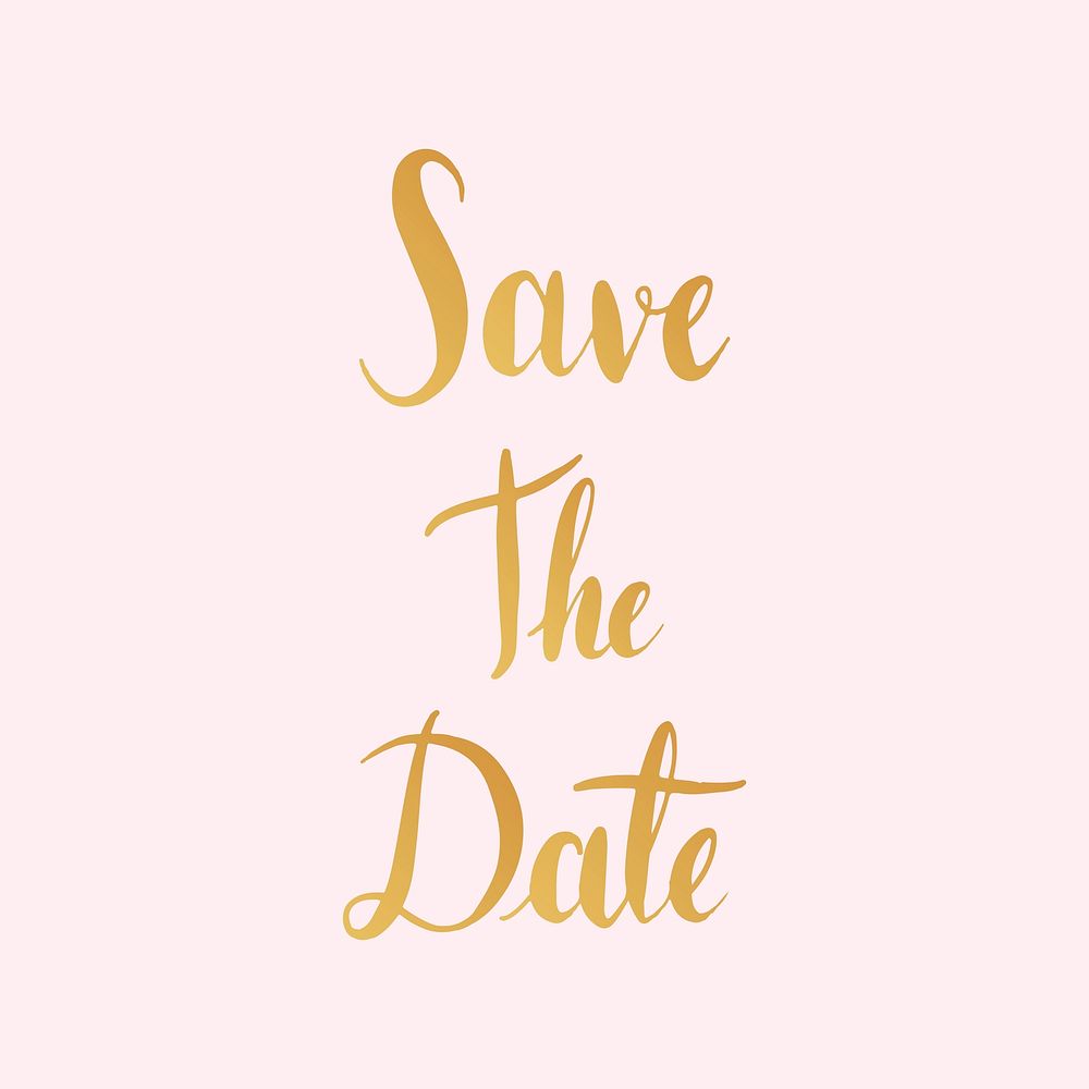 Save the date typography style vector