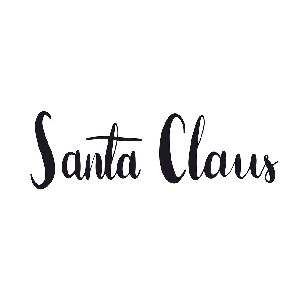 Santa Claus typography style vector
