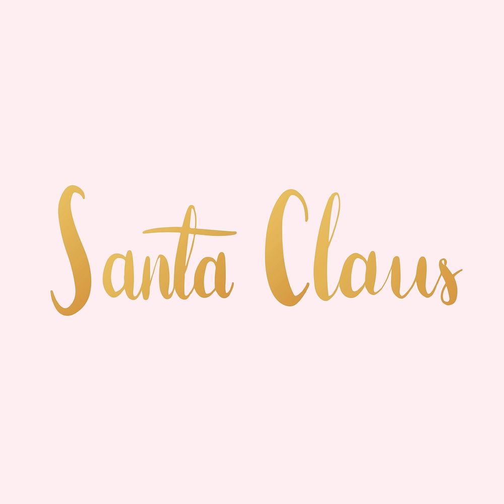 Santa Claus typography style vector