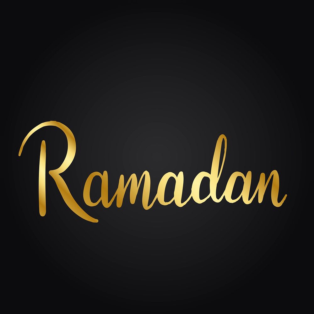 Ramadan holiday typography style vector