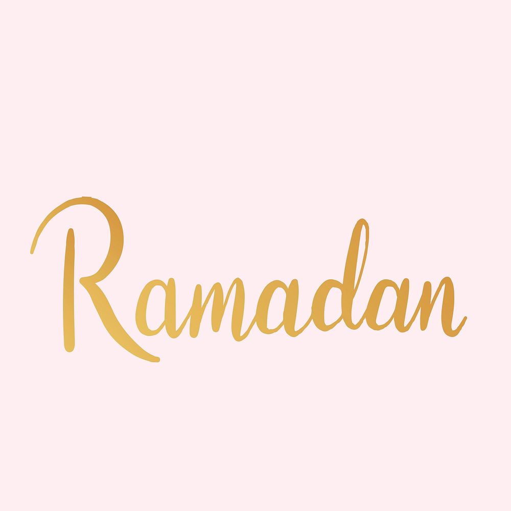 Ramadan holiday typography style vector