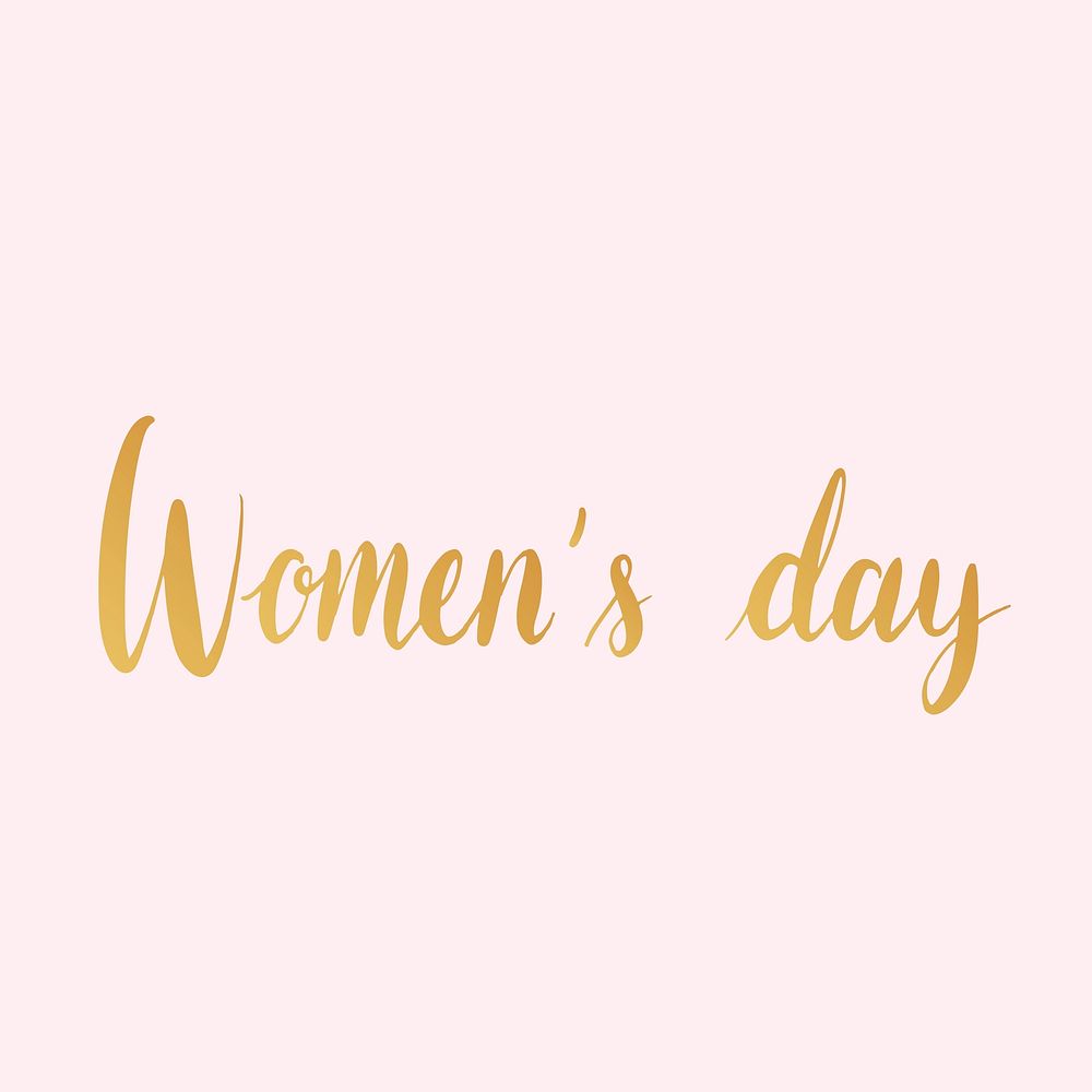 Women's day typography style vector