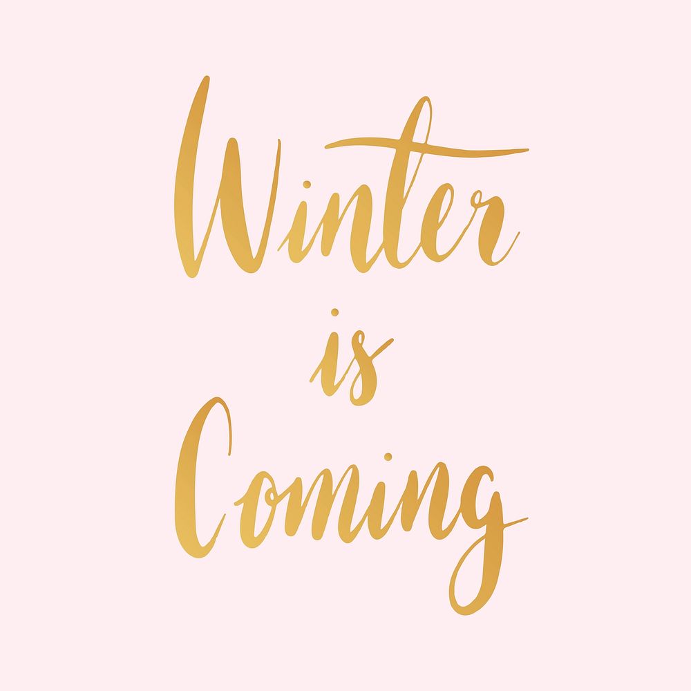 Winter is coming typography style vector