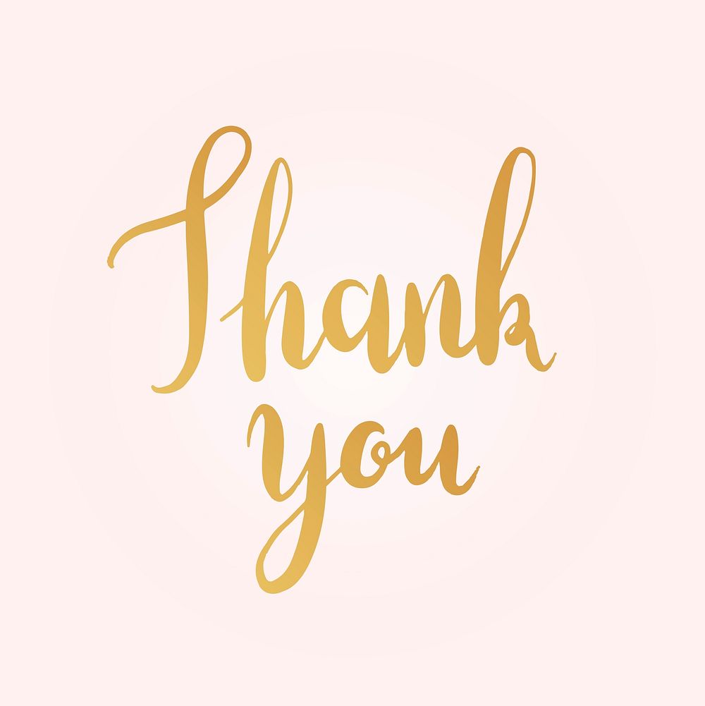 Thank you typography style vector