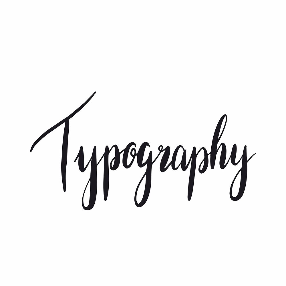 Typography hand written style vector