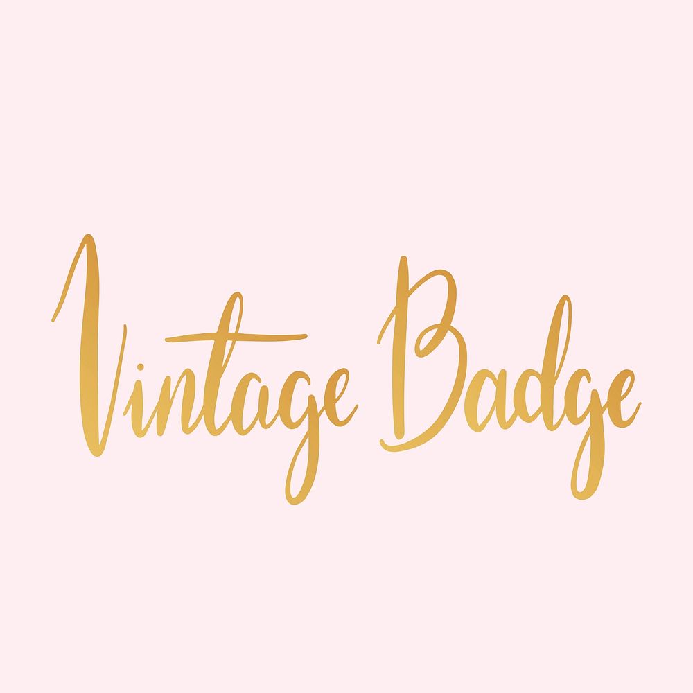 Vintage badge typography style vector