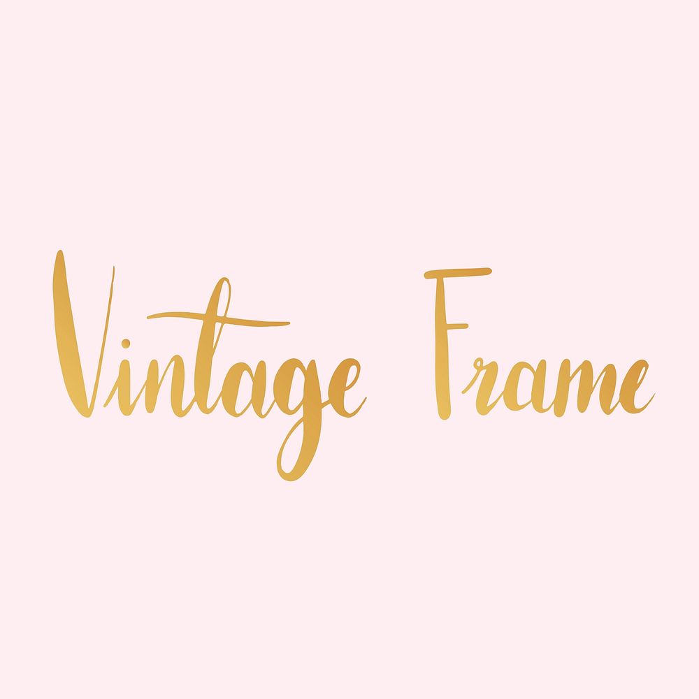 Vintage frame typography style vector