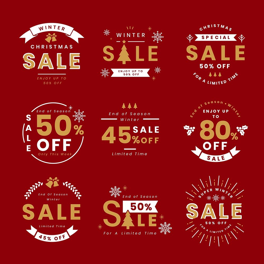 Set of Christmas promotion vectors