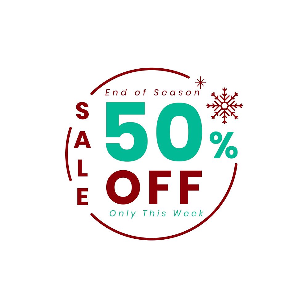 Christmas special sale 50% off vector