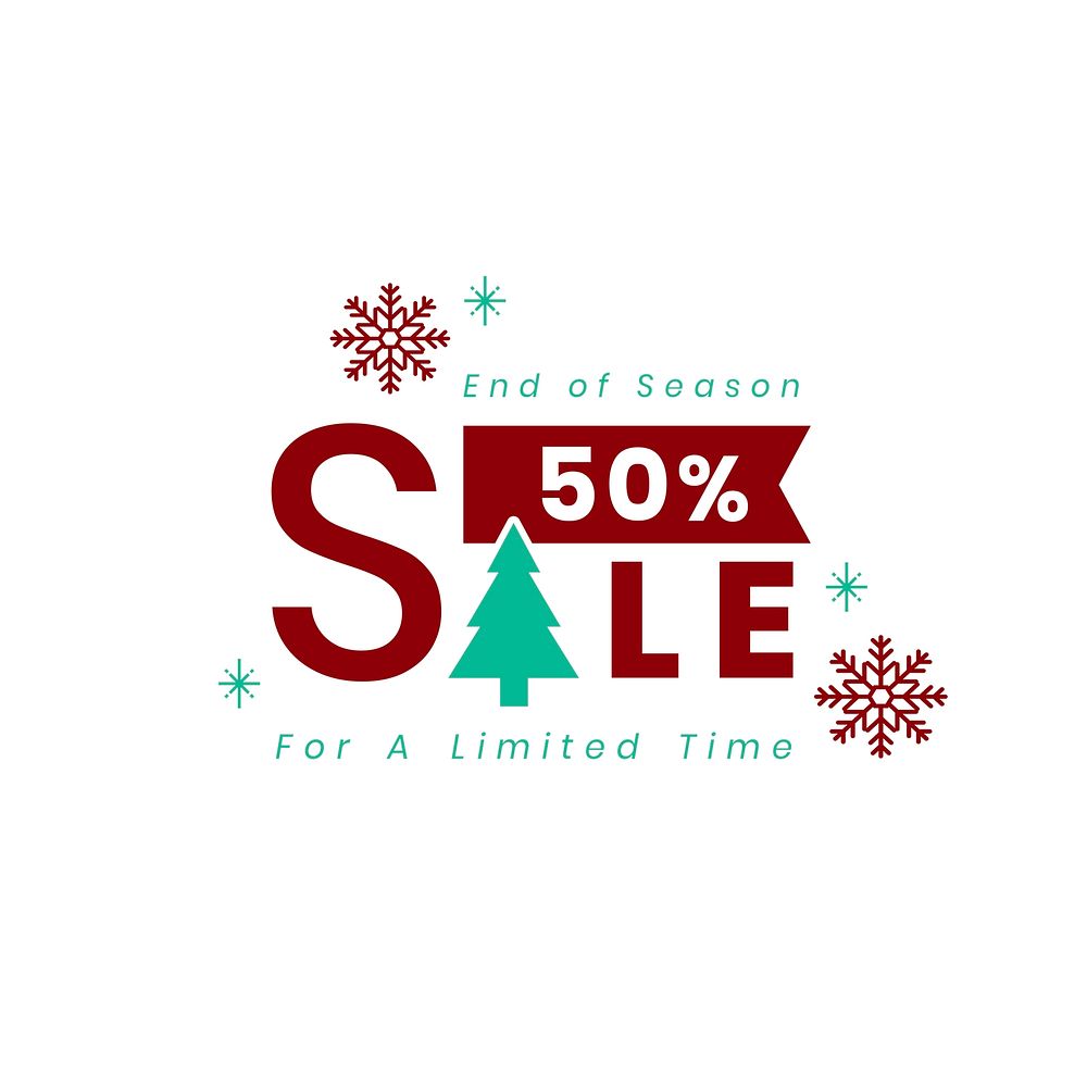 Christmas special sale 50% off vector