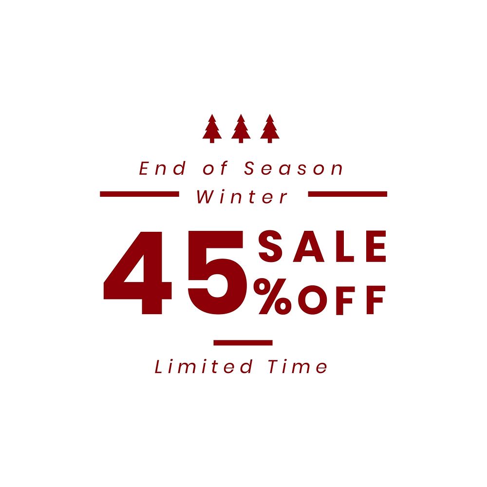 Christmas special sale 45% off vector