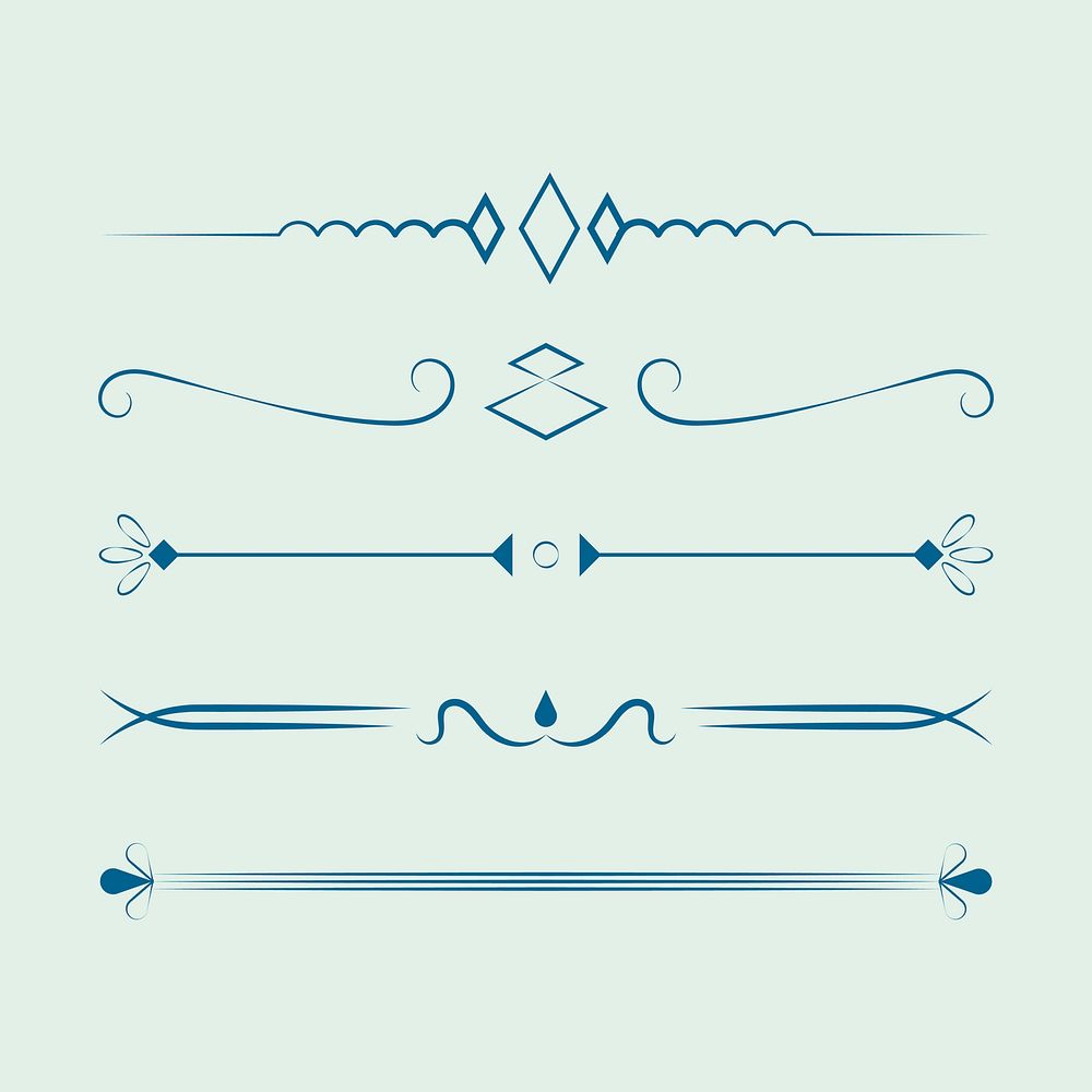 Ornaments collection vector design concept