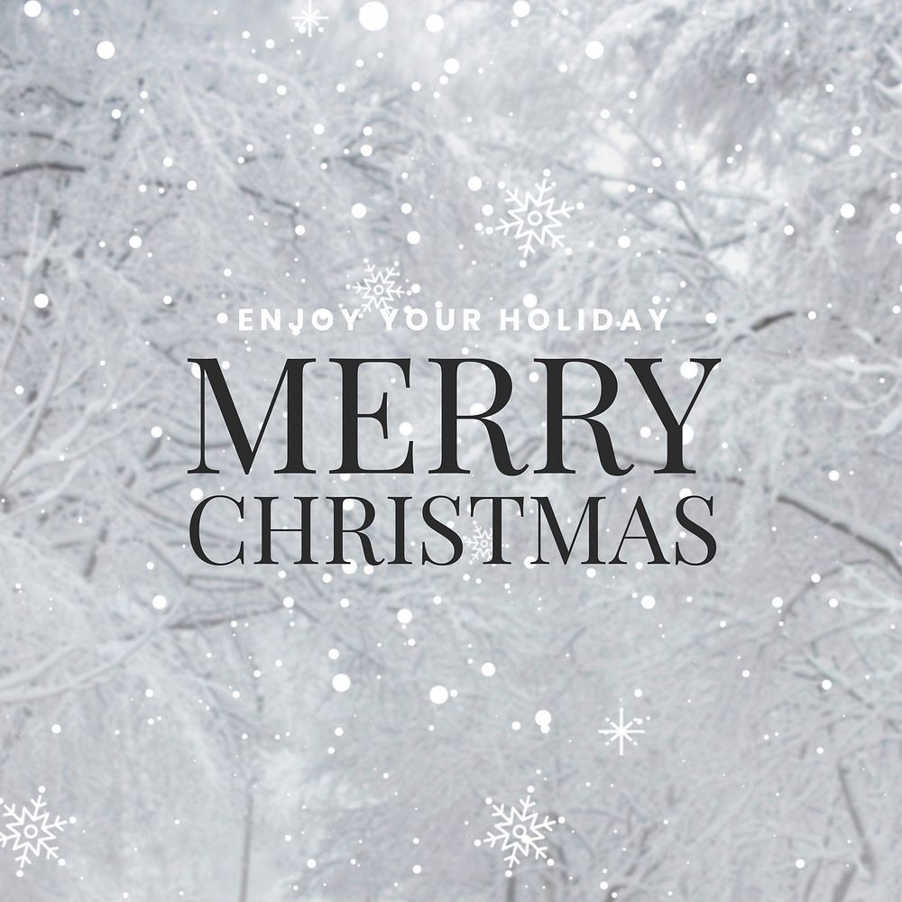 Merry Christmas message social media post