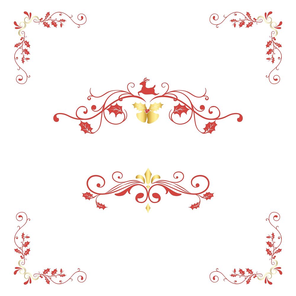 Set of decorative Christmas designs for cards vector