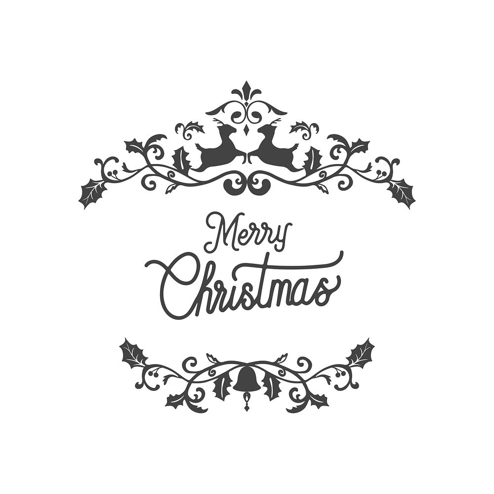 Merry Christmas badge design vector