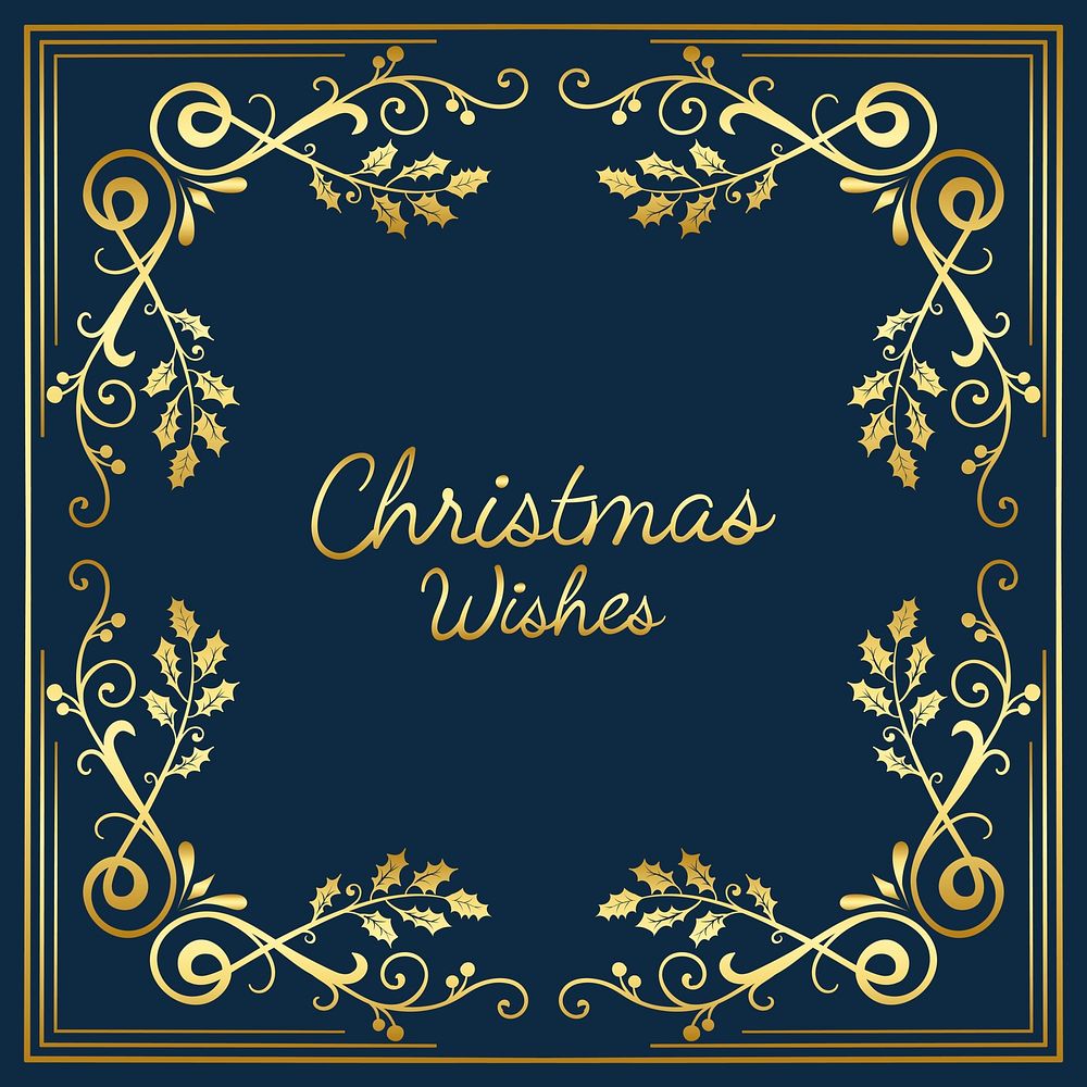 Christmas Wishes card design vector