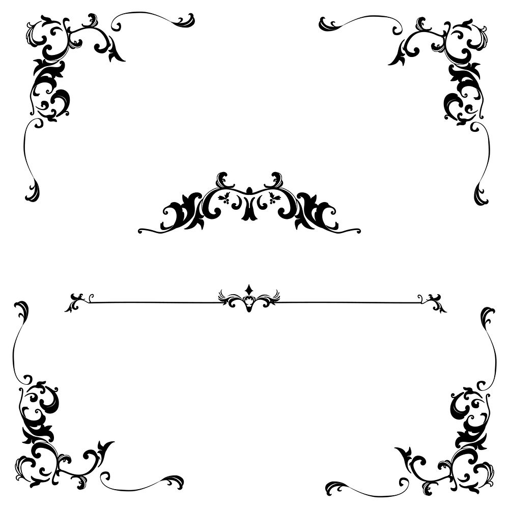 Vintage flourish ornament frame vector