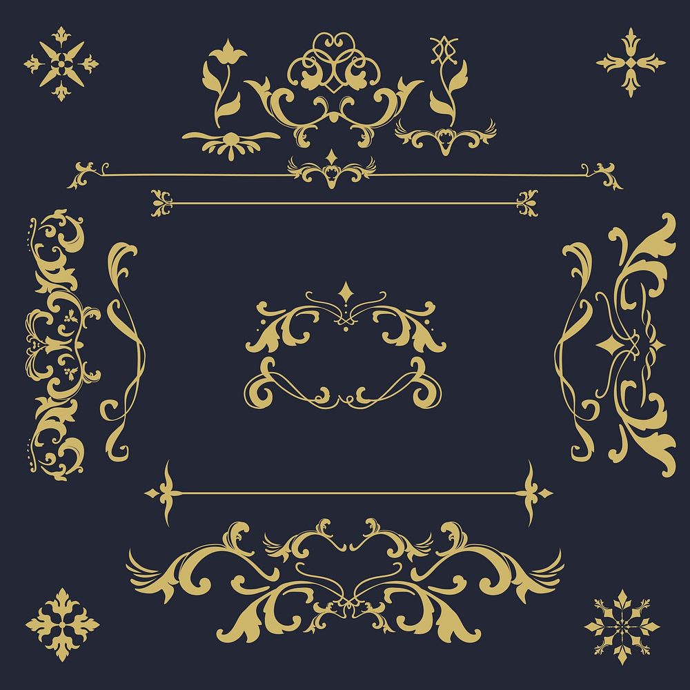 Vintage flourish ornament frame vector