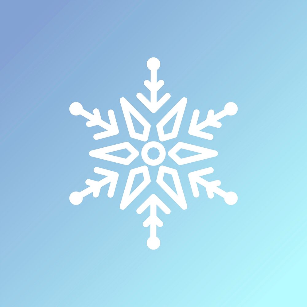 Single snowflake Christmas design vector